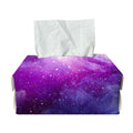 Purple Starfield Galaxy Space Print Rectangle Tissue Box Cover