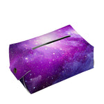 Purple Starfield Galaxy Space Print Rectangle Tissue Box Cover