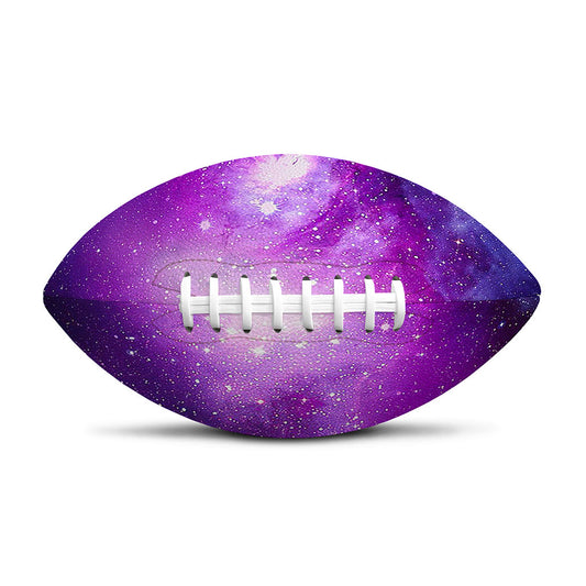 Purple Starfield Galaxy Space Print Rugby Ball