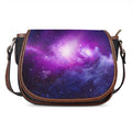 Purple Starfield Galaxy Space Print Saddle Bag