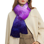 Purple Starfield Galaxy Space Print Scarf