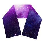 Purple Starfield Galaxy Space Print Scarf