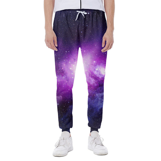 Purple Starfield Galaxy Space Print Scuba Joggers