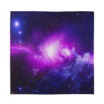 Purple Starfield Galaxy Space Print Silk Bandana