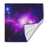 Purple Starfield Galaxy Space Print Silk Bandana