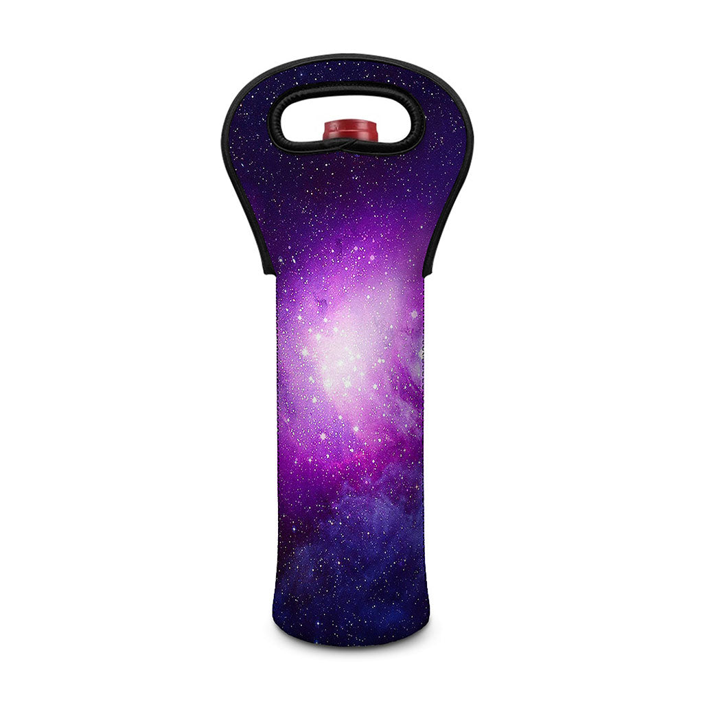 Purple Starfield Galaxy Space Print Single Neoprene Wine Tote