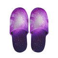 Purple Starfield Galaxy Space Print Slippers