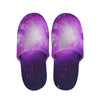 Purple Starfield Galaxy Space Print Slippers