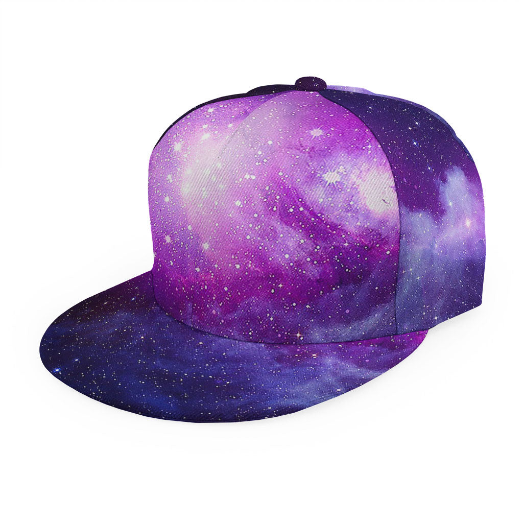 Purple Starfield Galaxy Space Print Snapback Cap