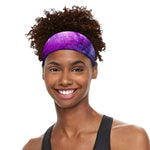 Purple Starfield Galaxy Space Print Sports Headband