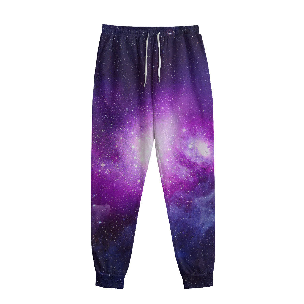 Purple Starfield Galaxy Space Print Sweatpants
