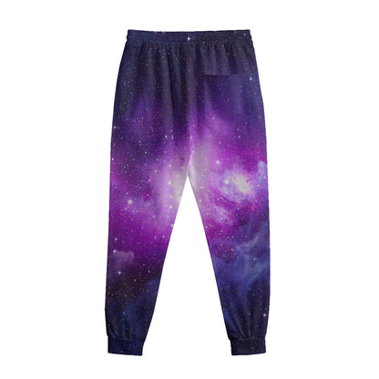 Purple Starfield Galaxy Space Print Sweatpants