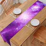 Purple Starfield Galaxy Space Print Table Runner