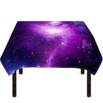 Purple Starfield Galaxy Space Print Tablecloth
