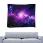 Purple Starfield Galaxy Space Print Tapestry