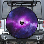 Purple Starfield Galaxy Space Print Tire Cover With Camera Hole