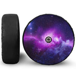 Purple Starfield Galaxy Space Print Tire Cover With Camera Hole