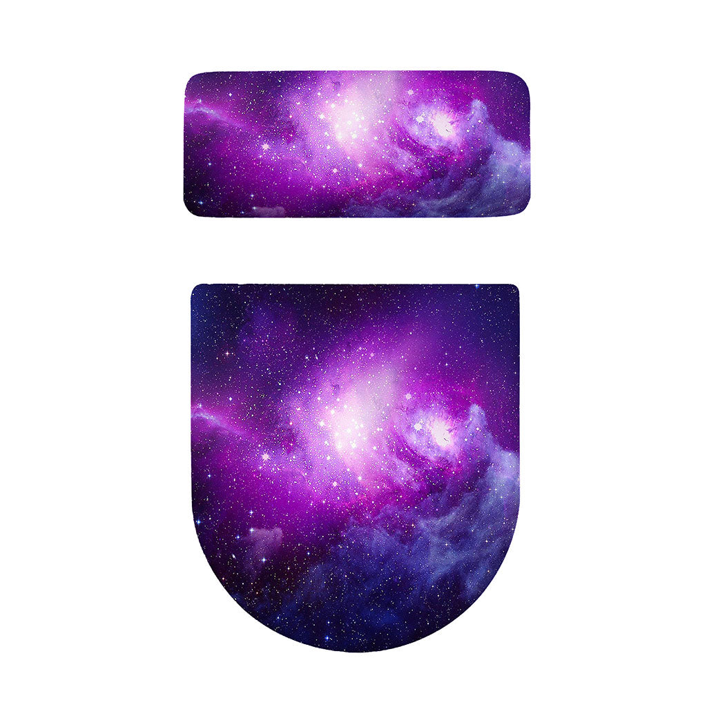 Purple Starfield Galaxy Space Print Toilet Lid And Tank Cover Set