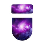 Purple Starfield Galaxy Space Print Toilet Lid And Tank Cover Set