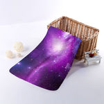 Purple Starfield Galaxy Space Print Towel
