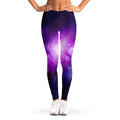Purple Starfield Galaxy Space Print Women's Leggings