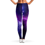 Purple Starfield Galaxy Space Print Women's Leggings