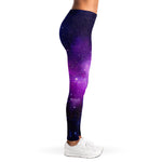 Purple Starfield Galaxy Space Print Women's Leggings