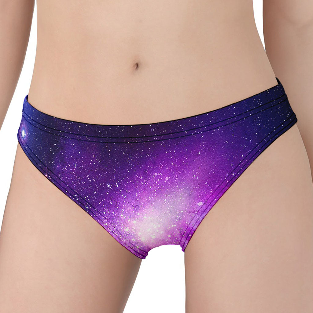 Purple Starfield Galaxy Space Print Women's Panties