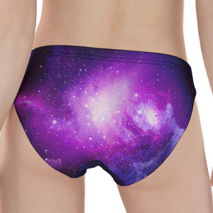 Purple Starfield Galaxy Space Print Women's Panties