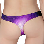 Purple Starfield Galaxy Space Print Women's Thong