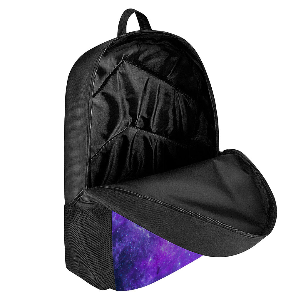 Purple Stars Nebula Galaxy Space Print 17 Inch Backpack