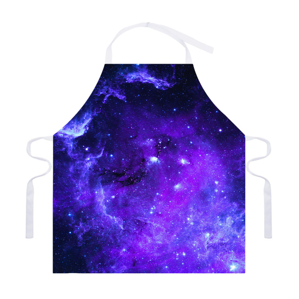 Purple Stars Nebula Galaxy Space Print Adjustable Apron