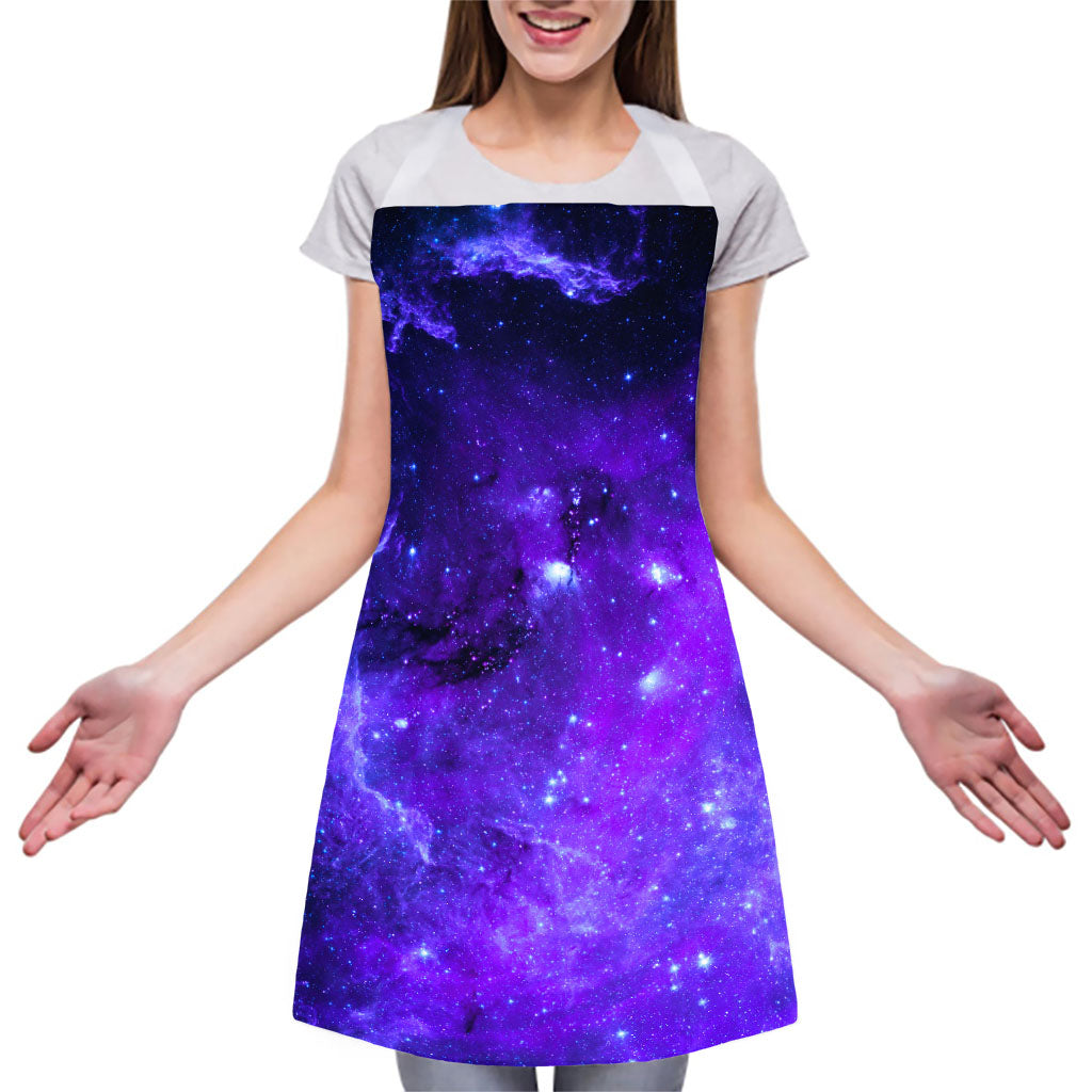 Purple Stars Nebula Galaxy Space Print Adjustable Apron