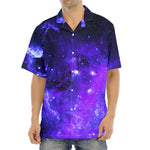 Purple Stars Nebula Galaxy Space Print Aloha Shirt