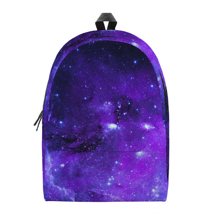 Purple Stars Nebula Galaxy Space Print Backpack