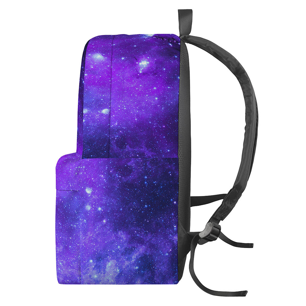 Purple Stars Nebula Galaxy Space Print Backpack