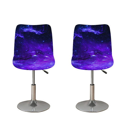 Purple Stars Nebula Galaxy Space Print Bar Stool Covers