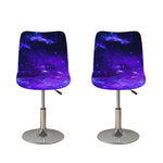 Purple Stars Nebula Galaxy Space Print Bar Stool Covers