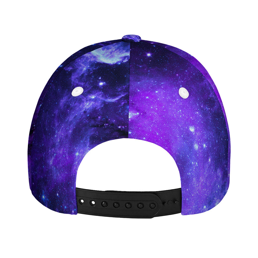 Purple Stars Nebula Galaxy Space Print Baseball Cap