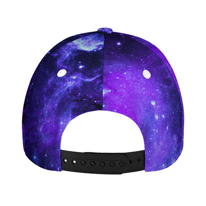 Purple Stars Nebula Galaxy Space Print Baseball Cap
