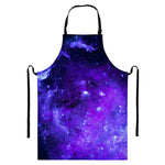 Purple Stars Nebula Galaxy Space Print Bib Apron With Pocket