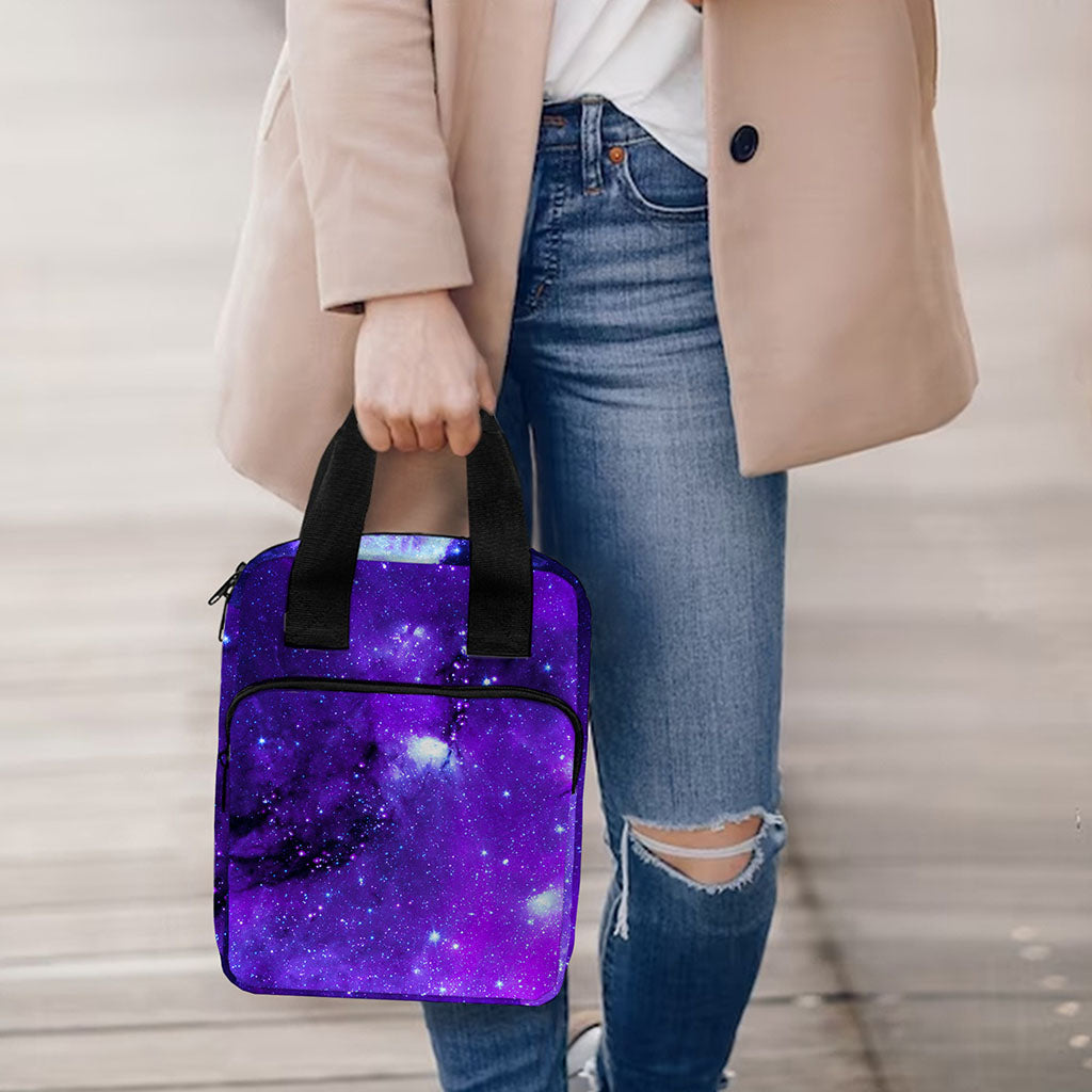 Purple Stars Nebula Galaxy Space Print Bible Tote Bag