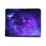 Purple Stars Nebula Galaxy Space Print Bifold Wallet