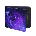 Purple Stars Nebula Galaxy Space Print Bifold Wallet