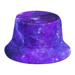 Purple Stars Nebula Galaxy Space Print Bucket Hat