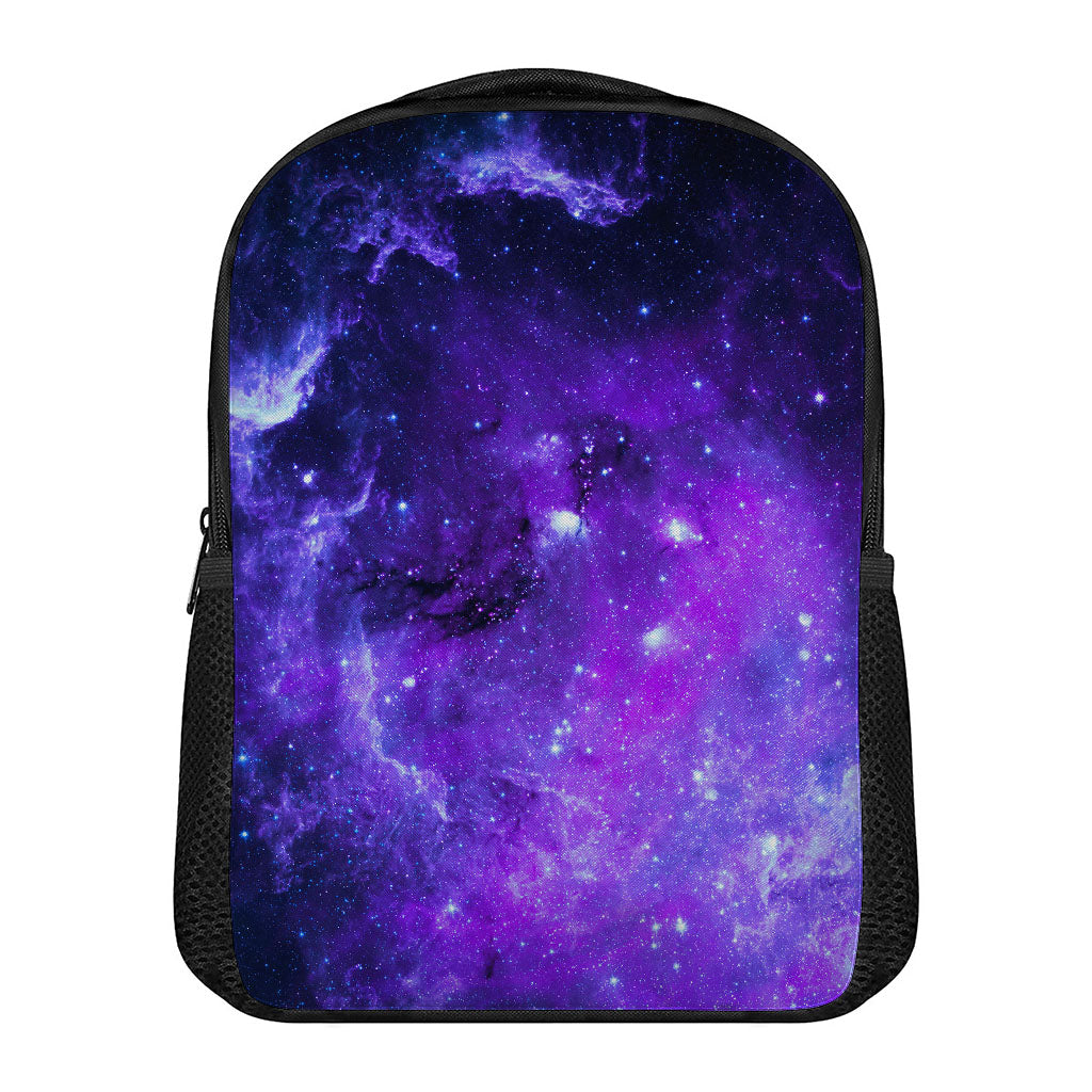 Purple Stars Nebula Galaxy Space Print Casual Backpack