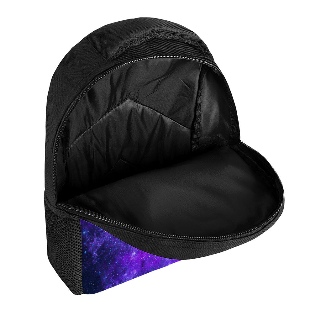 Purple Stars Nebula Galaxy Space Print Casual Backpack