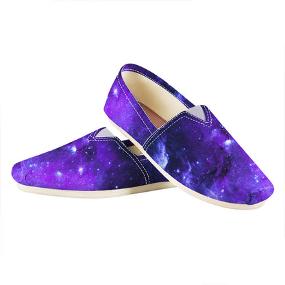 Purple Stars Nebula Galaxy Space Print Casual Shoes