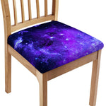 Purple Stars Nebula Galaxy Space Print Chair Cushion Cover