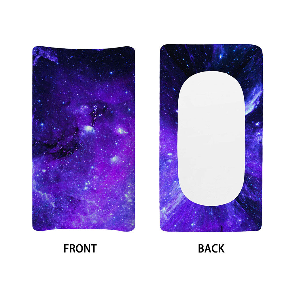 Purple Stars Nebula Galaxy Space Print Changing Pad Cover